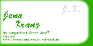 jeno kranz business card